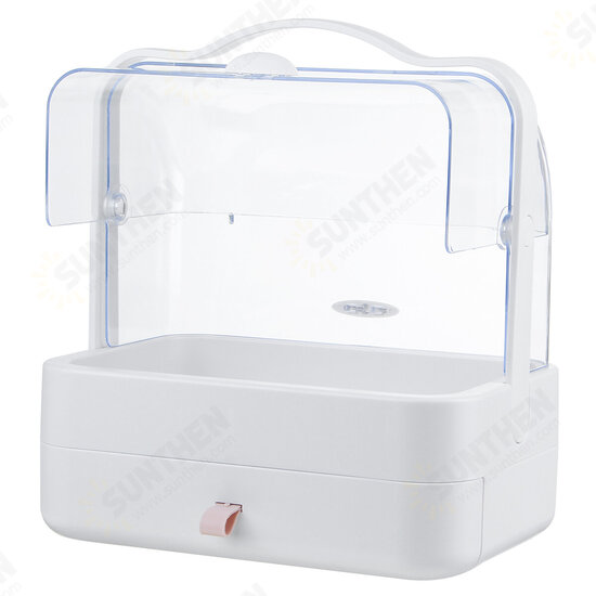 Cosmetic Storage Box Transparent Dust Cover Desktop Makeup Organizer Household Portable Shelf Cosmetic Storage Box Transparent Dust Cover Desktop Makeup Organizer Household Portable Shelf