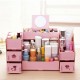 Cosmetics Storage Box Desktop Makeup Box Table Organiser Holder Box Drawer Type Multilayer Division with Mirror Display Box
