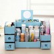 Cosmetics Storage Box Desktop Makeup Box Table Organiser Holder Box Drawer Type Multilayer Division with Mirror Display Box