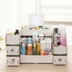 Cosmetics Storage Box Desktop Makeup Box Table Organiser Holder Box Drawer Type Multilayer Division with Mirror Display Box