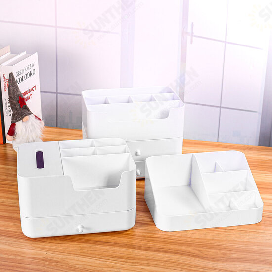 Cosmetics Storage Box Tissue Box Plastic Desktop Makeup Organizer Drawer Sundries Container Nail Polish Lipstick Jewelry Case