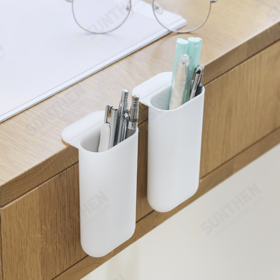 Creative Pen Holder Desk Storage Organizer Desktop Hanging Paste Desktop Organizer Office Compartment Storage Box