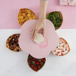 Creative Rotation Fruit Plate Desktop Storage Single/Double Layer Plastic Desktop Decoration Storage