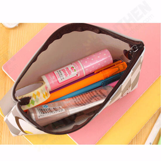 Cute Cartoon Cat Pencil Case Box Pens Storage Bag Pouch Stationary Makeup Bag