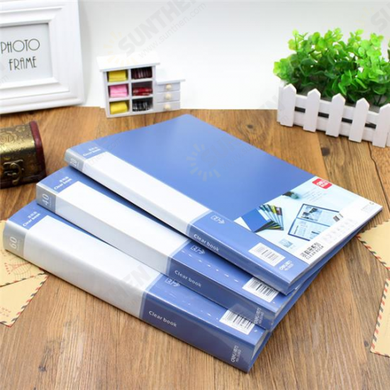 5060 Anti-static A4 File Folder 60 Pages Brochure Folder Insert Clip Document Folder Information booklet Desktop File Organizer Office School Supplies