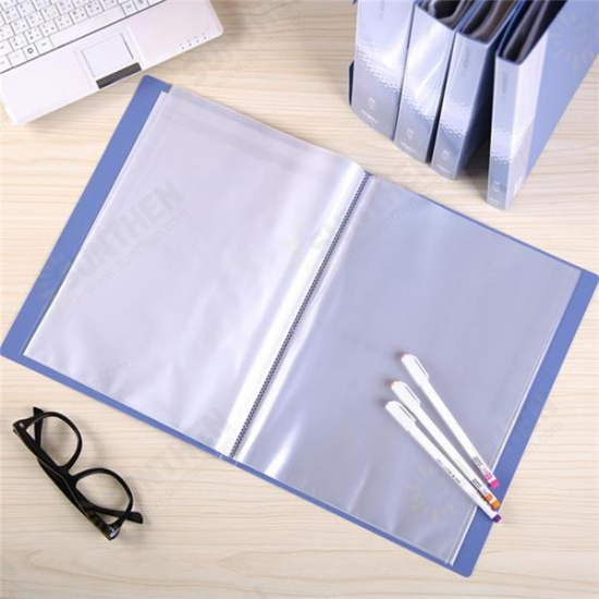 5060 Anti-static A4 File Folder 60 Pages Brochure Folder Insert Clip Document Folder Information booklet Desktop File Organizer Office School Supplies