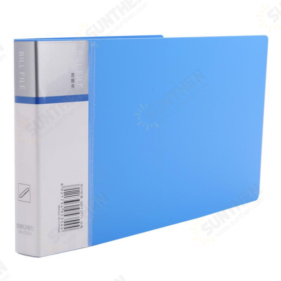 5354 1PCS Bill File Folder Financial Bill Collector A5 Paper Document Folder PP Material Small File Folder Office School Supplies