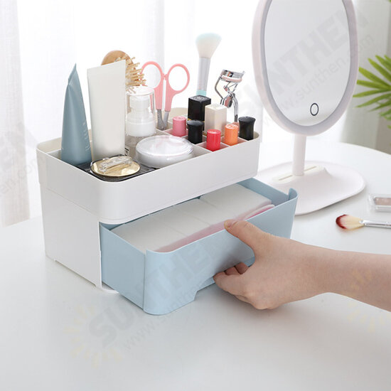 Desk Skin Care Products Storage Box Multi functional Lipstick Cosmetic Storage Box with Drawer Home Bedroom Organizer Desk Skin Care Products Storage Box Multi functional Lipstick Cosmetic Storage Box with Drawer Home Bedroom Organizer