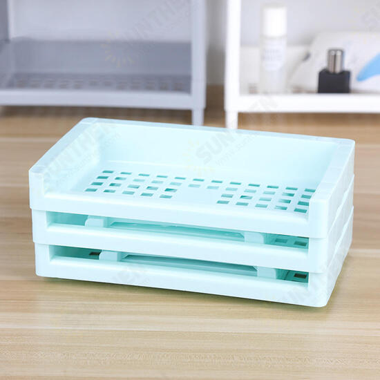 Desktop 3 Layers Storage Shelf Stationery Cosmetics Makeup Brushes Holder Sundries Organizer Office Home Bathroom Supplies