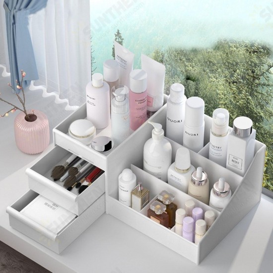Desktop Cosmetic Storage Box Drawer Large Capacity Makeup Brushes Organizer Dressing Table Skin Care Rack House Container Mobile Phone Sundries Desktop Cosmetic Storage Box Drawer Large Capacity Makeup Brushes Organizer Dressing Table Skin Care Rack House Container Mobile Phone Sundries