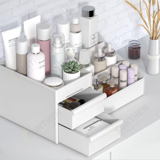 Desktop Cosmetic Storage Box Drawer Large Capacity Makeup Brushes Organizer Dressing Table Skin Care Rack House Container Mobile Phone Sundries Desktop Cosmetic Storage Box Drawer Large Capacity Makeup Brushes Organizer Dressing Table Skin Care Rack House Container Mobile Phone Sundries