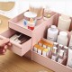 Desktop Cosmetic Storage Box Drawer Large Capacity Makeup Brushes Organizer Dressing Table Skin Care Rack House Container Mobile Phone Sundries