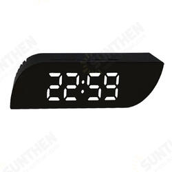 Digital LED Trapezoidal Mirror Alarm Clock Time Date Temperature Cyclically Display Calendar Snooze Clock Office Home Decorations Digital LED Trapezoidal Mirror Alarm Clock Time Date Temperature Cyclically Display Calendar Snooze Clock Office Home Decorations