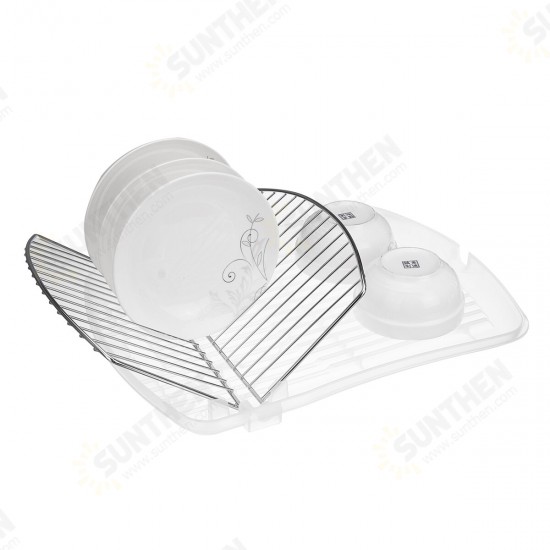 Dish Drain Rack Kitchen Bowls Cups Storage Shelves Foldable Tray Dish Organizer Kitchenware Holder Dish Drain Rack Kitchen Bowls Cups Storage Shelves Foldable Tray Dish Organizer Kitchenware Holder