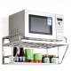 Double Layer Microwave Oven Stand Stainless Steel Storage Rack Shelf Hanging Space Saving Kitchen Bracket Home Supplies