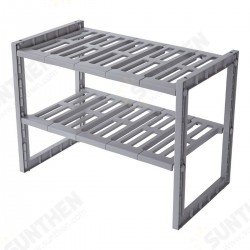 Double Layer Scalable Storage Rack Kitchen Multifunction Sundries Storage Shelf Suitable For Storing Laundry Supplies Double Layer Scalable Storage Rack Kitchen Multifunction Sundries Storage Shelf Suitable For Storing Laundry Supplies