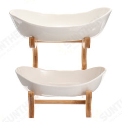 Double Layer White Ceramic Candy Dish Living Room Home Fruit Plate Creative Modern Dried Fruit Basket Desktop Storage Double Layer White Ceramic Candy Dish Living Room Home Fruit Plate Creative Modern Dried Fruit Basket Desktop Storage