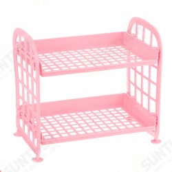 Double-layer Hollow Rack Multi-functional Plastic Shelf Desktop Organizer Bathroom Kitchen Storage Rack Holder Shelf Double-layer Hollow Rack Multi-functional Plastic Shelf Desktop Organizer Bathroom Kitchen Storage Rack Holder Shelf