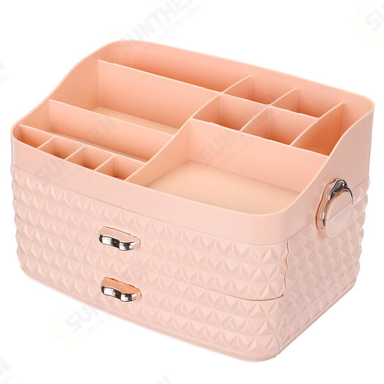 Dustproof Cosmetic Storage Box with Drawer Large Capacity Desktop Furnishings Organizer Home Desk Sundries Storage