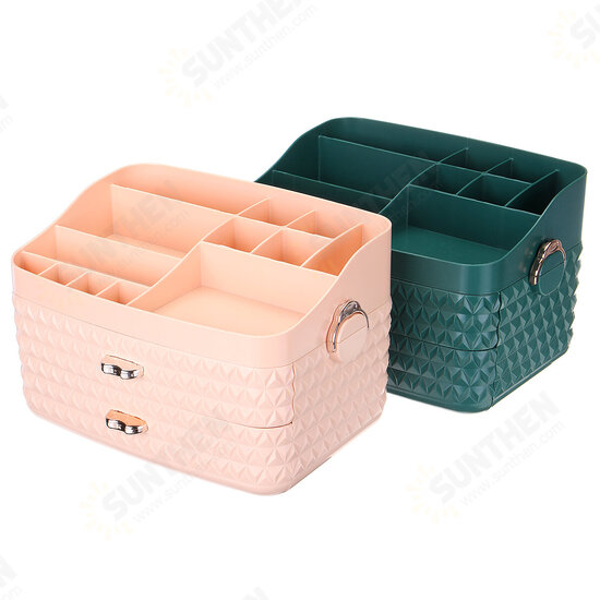 Dustproof Cosmetic Storage Box with Drawer Large Capacity Desktop Furnishings Organizer Home Desk Sundries Storage