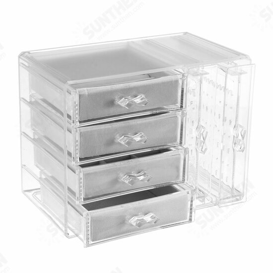 Dustproof Transparent Acrylic Earrings Jewelry Storage Box Display Stand Rack Tray Dustproof Transparent Acrylic Earrings Jewelry Storage Box Display Stand Rack Tray