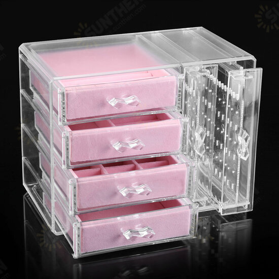 Dustproof Transparent Acrylic Earrings Jewelry Storage Box Display Stand Rack Tray Dustproof Transparent Acrylic Earrings Jewelry Storage Box Display Stand Rack Tray