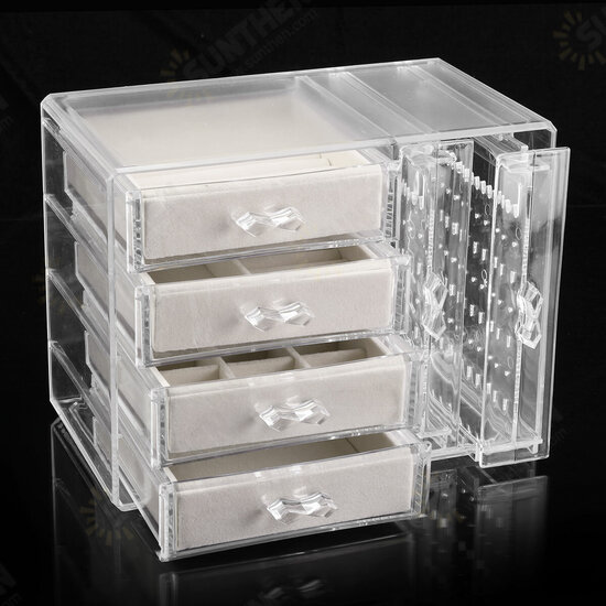 Dustproof Transparent Acrylic Earrings Jewelry Storage Box Display Stand Rack Tray Dustproof Transparent Acrylic Earrings Jewelry Storage Box Display Stand Rack Tray