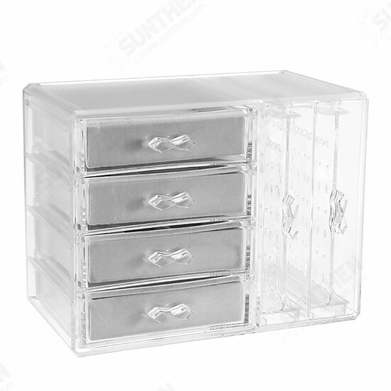Dustproof Transparent Acrylic Earrings Jewelry Storage Box Display Stand Rack Tray Dustproof Transparent Acrylic Earrings Jewelry Storage Box Display Stand Rack Tray