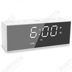 EK8609 Digital Alarm Clock Timer LED Mirror Snooze Table Clock Electronic Time Date Temperature Display Home Decorations EK8609 Digital Alarm Clock Timer LED Mirror Snooze Table Clock Electronic Time Date Temperature Display Home Decorations
