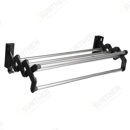 Expandable Wall Hanging Rack Punch-free Stainless Steel Bathroom Bath Towel Rack Space Saving Storage Shelf