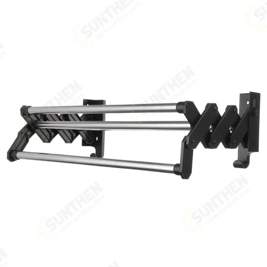 Expandable Wall Hanging Rack Punch-free Stainless Steel Bathroom Bath Towel Rack Space Saving Storage Shelf