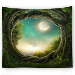 Fantasy Forest Tapestry Wall Hanging Landscape Wall Tapestry Home Decoration Hanging Painting Fantasy Forest Tapestry Wall Hanging Landscape Wall Tapestry Home Decoration Hanging Painting