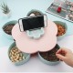 Flower Rotating Candy Box 1/2 Layers Dried Fruit Plate Wedding Snack Serving Tray Desktop Organizer