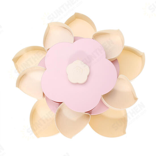Flower Rotating Candy Box 1/2 Layers Dried Fruit Plate Wedding Snack Serving Tray Desktop Organizer Flower Rotating Candy Box 1/2 Layers Dried Fruit Plate Wedding Snack Serving Tray Desktop Organizer