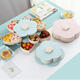 Flower Rotating Candy Box 1/2 Layers Dried Fruit Plate Wedding Snack Serving Tray Desktop Organizer Flower Rotating Candy Box 1/2 Layers Dried Fruit Plate Wedding Snack Serving Tray Desktop Organizer
