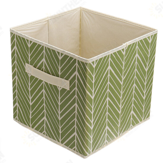 Foldable Canvas Storage Box Fabric Cube Cloth Basket Bag Home Cosmetic Case Basket Desk Organizer Bin Desktop Storage