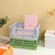 Foldable Plastic Storage Box High Capacity Desktop Sundries Storage Basket for Office Dormitory Stationery Organizer