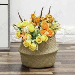 Folding Seagrass Storage Basket Home Decorative Rattan Plant Flower Pot Decor Handmade Woven Wicker Belly Toy Laundry Basket Folding Seagrass Storage Basket Home Decorative Rattan Plant Flower Pot Decor Handmade Woven Wicker Belly Toy Laundry Basket