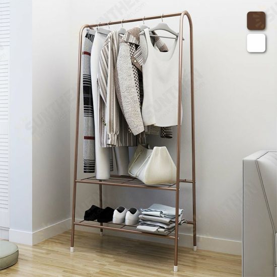 Garment Clothes Rack Floor Coat Rack Shoes Rack Multifunctional Home Bedroom Hanging Shelf Home Indoor Furniture