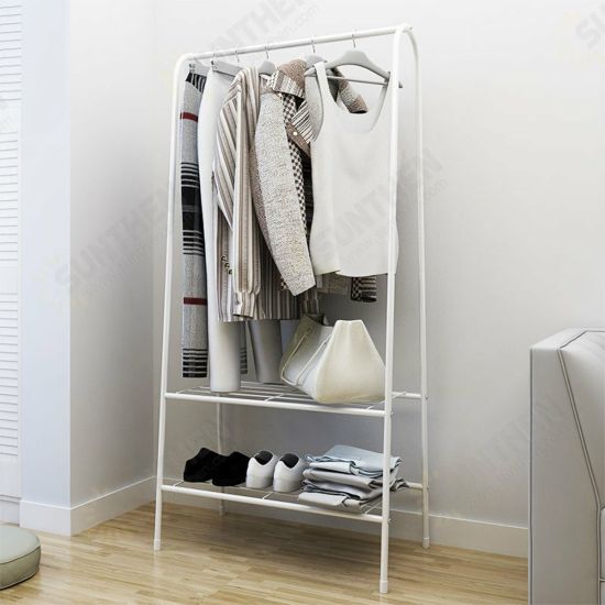 Garment Clothes Rack Floor Coat Rack Shoes Rack Multifunctional Home Bedroom Hanging Shelf Home Indoor Furniture