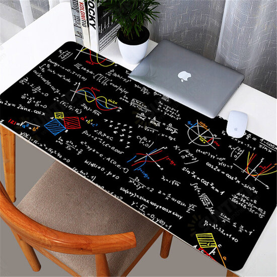 Geometric Math Formula Mouse Pad Comfort Gaming Mousepad Size Anti Slip Lock Edge E-sports Keyboard Desk Mouse Mat for PC Computer