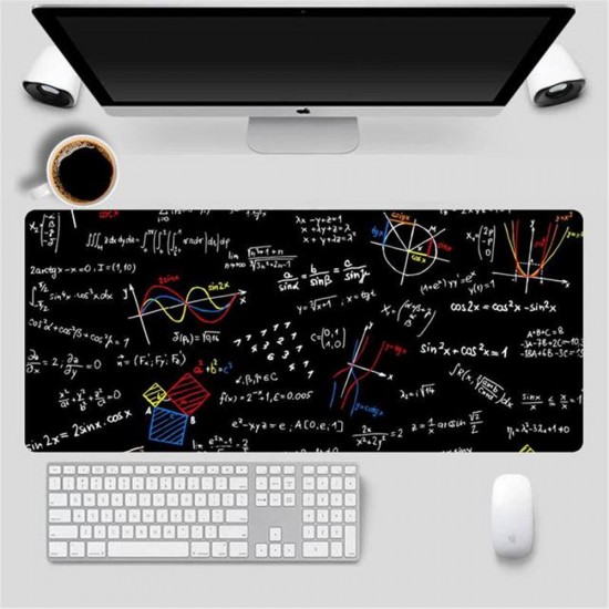 Geometric Math Formula Mouse Pad Comfort Gaming Mousepad Size Anti Slip Lock Edge E-sports Keyboard Desk Mouse Mat for PC Computer