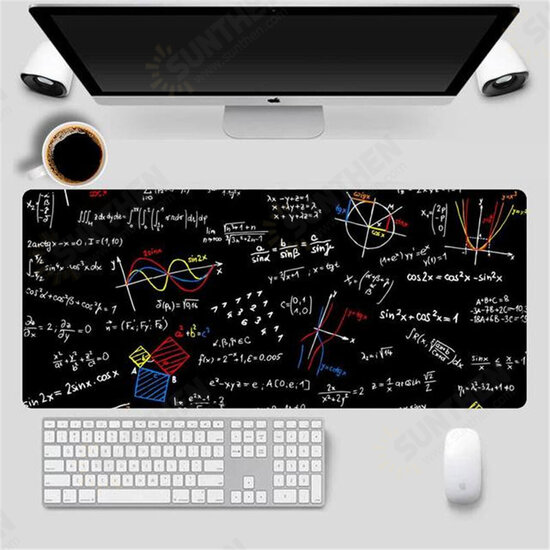 Geometric Math Formula Mouse Pad Comfort Gaming Mousepad Size Anti Slip Lock Edge E-sports Keyboard Desk Mouse Mat for PC Computer