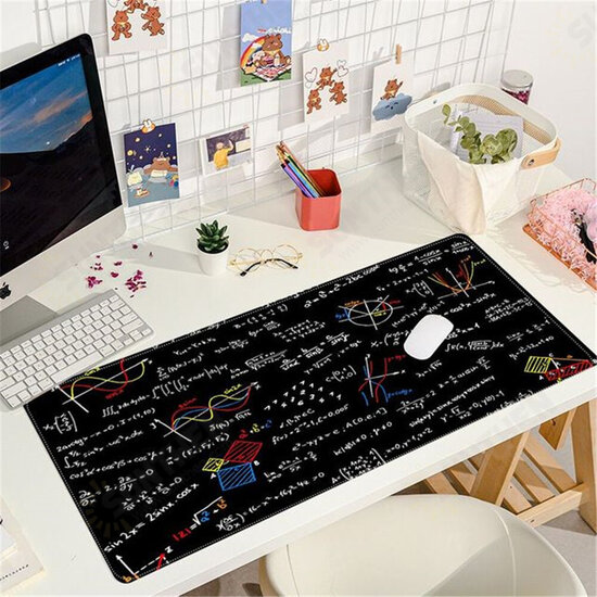 Geometric Math Formula Mouse Pad Comfort Gaming Mousepad Size Anti Slip Lock Edge E-sports Keyboard Desk Mouse Mat for PC Computer