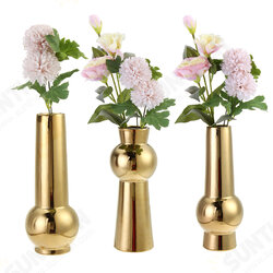 Golden Ceramic Vase Living Room Planting Crafts Flower Arrangement Container Home Office Desk Decoration Ornaments Golden Ceramic Vase Living Room Planting Crafts Flower Arrangement Container Home Office Desk Decoration Ornaments