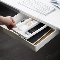 Hidden Storage Under the Telescopic Table Non-marking Paste with Drawer Pen Holder Pencil Case Tray Self Desktop Organizer Supplies Hidden Storage Under the Telescopic Table Non-marking Paste with Drawer Pen Holder Pencil Case Tray Self Desktop Organizer Supplies