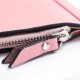 High Quality PU Leather Zipper Around Long Wallet Handbag Card Holder Coin Purse for Men and Women