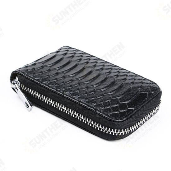 High Quality Zipper Around Genuine Leather Crocodile Pattern Card Holder Wallets Coin Purse