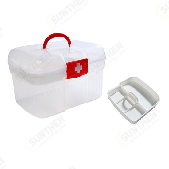 Home Office Emergency Toolbox Storage Box Pill Storage Home Health Storage Organizer Large Size 27*18*16.5cm