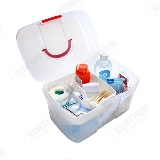 Home Office Emergency Toolbox Storage Box Pill Storage Home Health Storage Organizer Large Size 27*18*16.5cm